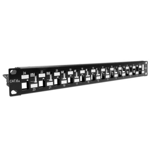 [NEXXTSOLUTIONS_AW192NXT01] Nexxt Solutions Panel de Conexión Red Nexxt Solutions para Rack Cat6A 24 Puertos Modular Blindado para S/FTP 1U Esmalte Negro