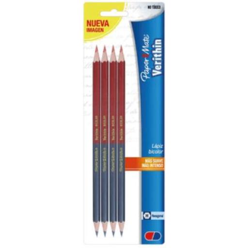 [BEROL_M10400152055] Berol LAPIZ BICOLOR BEROL VERITHIN TARJETA C/4 PZAS