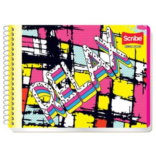 [SCRIBE_4534] Scribe Cuaderno Italiano Espiral Scribe Mega Doble Raya 100 Hojas