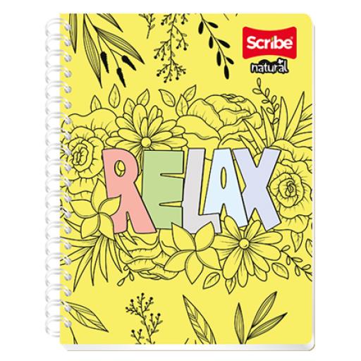 [SCRIBE_06020] Scribe Cuaderno Frances Scribe Natural Raya Espiral Doble 100 Hojas