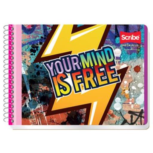 [SCRIBE_4533] Scribe Cuaderno Italiano Espiral Scribe Mega C7 Cuadro Grande 100 hojas