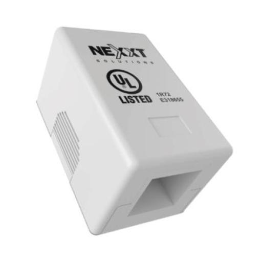 [NEXXTSOLUTIONS_AE181NXT03] Nexxt Solutions Caja de Montaje Nexxt Solutions Superficial 1 Puerto RJ45 Cat5e Blanco