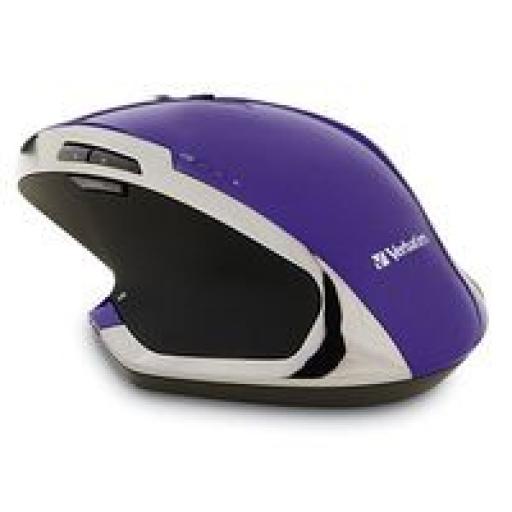 [VERBATIM_99020] Verbatim Mouse VERBATIM Inalámbrico Ergonómico de 8 botones Blue LED Control DPI . Morado
