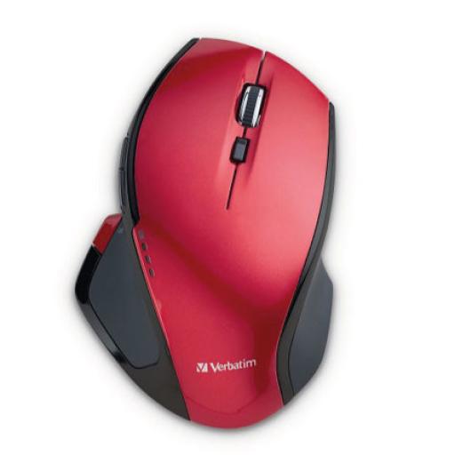 [VERBATIM_99021] Verbatim Mouse VERBATIM Inalámbrico Ergonómico de 8 botones Blue LED Control DPI . Rojo