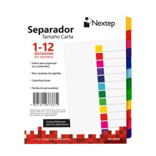 [NEXTEP_NE-035D] Nextep Separador Nextep Economico 12 Divisiones sin Numero