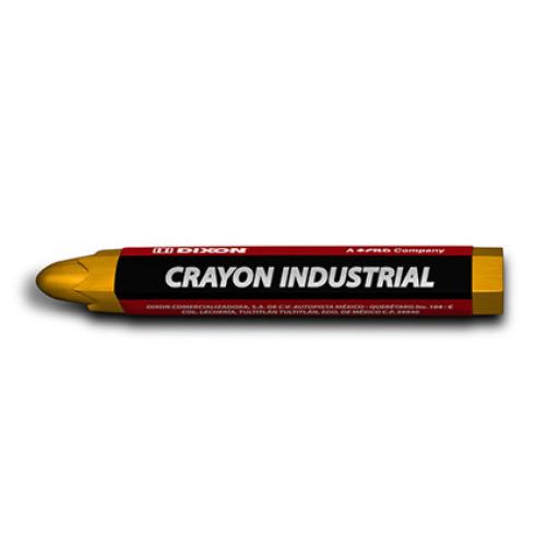 [DIXON_1996] Dixon Crayón de Cera Industrial  Dixon Amarillo Caja con 10 Piezas