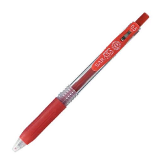 [ZEBRA_808RJOFNC012] Zebra Boligrafo Zebra Sarasa Clip rollerball retractil punto fino 0.5 tinta gel color rojo caja c/12
