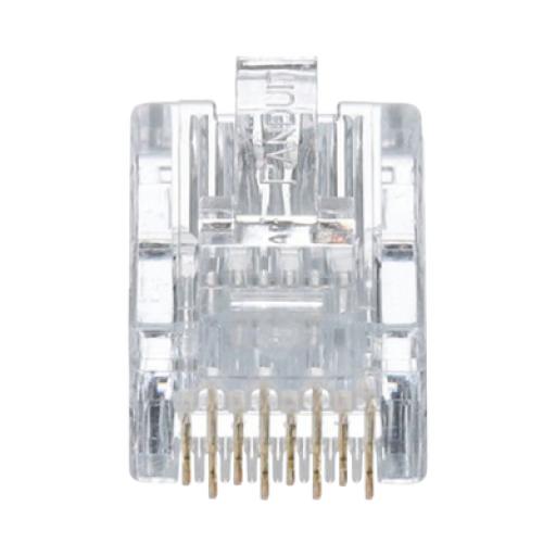 [PANDUIT_MP588-L] Panduit Plug RJ45 Cat5e, Para Cable UTP de Calibres 24-26 AWG, Chapado en Oro de 50 micras, Paquete de 50 piezas