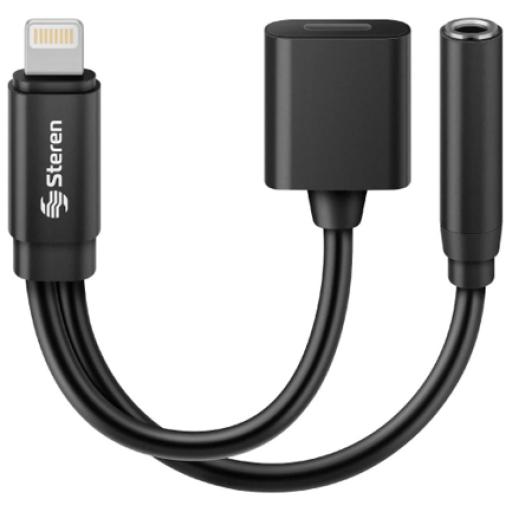 [STEREN_POD-457] Steren CABLE ADAPTADOR STEREN LIGHTNING A 35MM Y CARG