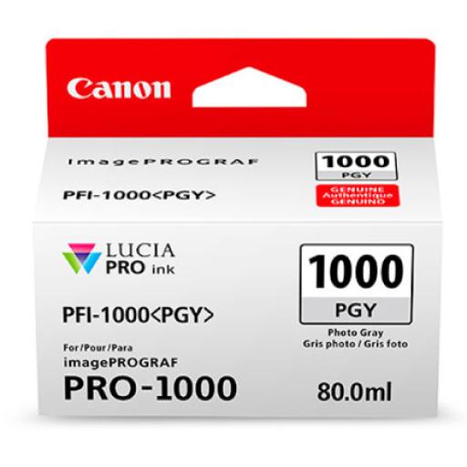 [CANON_0553C003AB] Canon Tinta Canon PFI-1000R GY Lucia Pro Ink Tank 80ML Color Gris