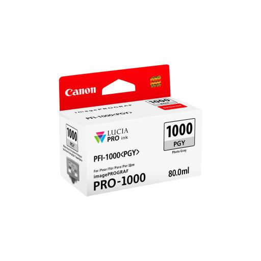[CANON_0553C003AB] Canon Tinta Canon PFI-1000R GY Lucia Pro Ink Tank 80ML Color Gris