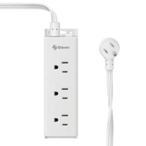 [STEREN_905-3004] Steren Tira Multicontacto Steren de 9 Salidas Longitud 1.1m Blanco