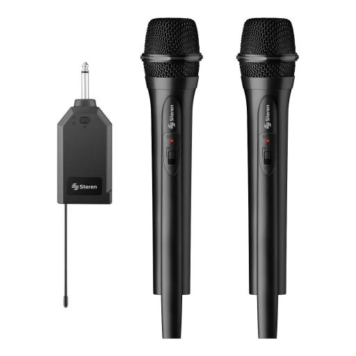 [STEREN_MIC-288R] Steren Micrófonos Inalámbricos Steren C/ Receptor Recargable 2 Piezas