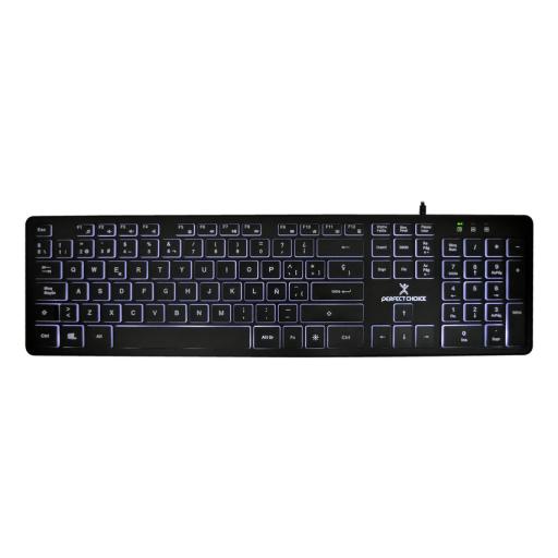 [PERFECTCHOICE_PC-201304] Perfect Choice TECLADO PERFECT CHOICE CON ILUMINACION EN TECLAS PARA OFICINA - BACKLIGHT