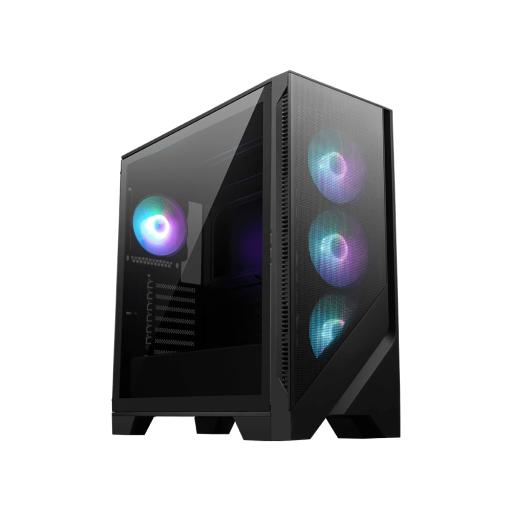 [MSI_MAG FORGE 321R AIRFLOW] GABINETE MSI (MAG FORGE 321R AIRFLOW) NEGRO, VIDRIO TEMPLADO, 4*VENTILADOR ARGB, ATX, S/FUENTE