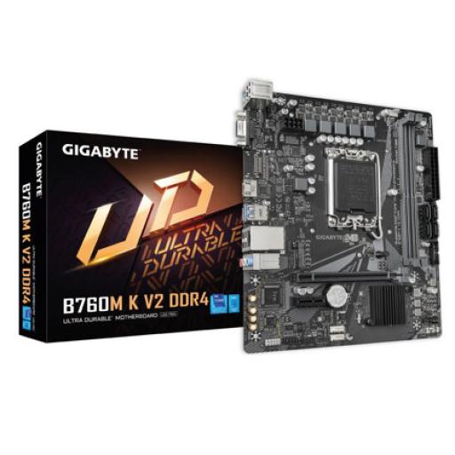 [GIGABYTE_B760M K V2 DDR4] MOTHERBOARD GIGABYTE (B760M K V2 DDR4) SOCKET 1700, 2*DDR4 3200MHZ, HDMI, VGA, MICRO ATX