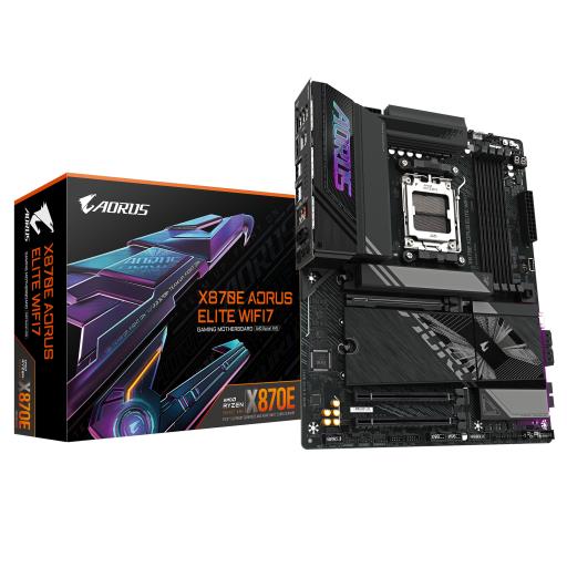 [GIGABYTE_X870E AORUS ELITE WIFI7] MOTHERBOARD GIGABYTE (X870E AORUS ELITE WIFI7) SOCKET AM5, 4*DDR5 8200MHZ, HDMI, ATX, WIFI7/BT