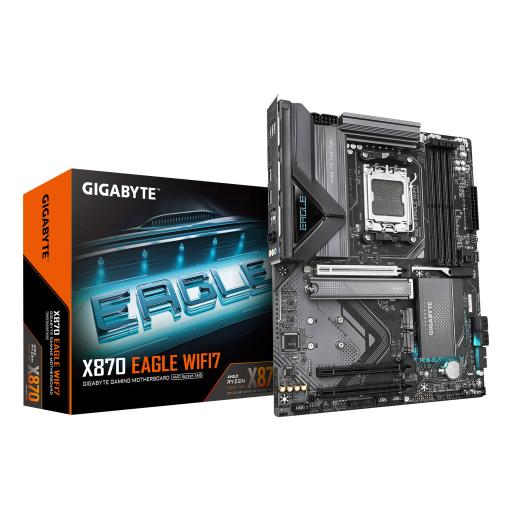 [GIGABYTE_X870 EAGLE WIFI7] MOTHERBOARD GIGABYTE (X870 EAGLE WIFI7) SOCKET AM5, 4*DDR5 8000MHZ, HDMI, ATX, WIFI7/BT