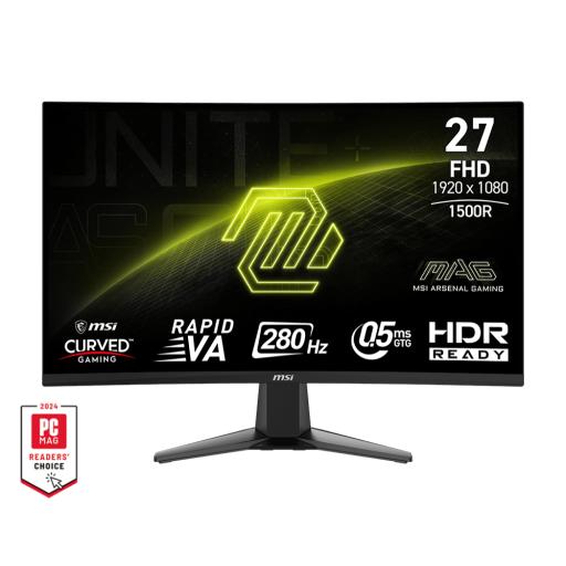 [MSI_MAG 276CXF] MONITOR LED MSI 27" (MAG 276CXF) 1920X1080 FULL HD,CURVO, 280HZ, 0.5MS, 2*HDMI, 1*DP