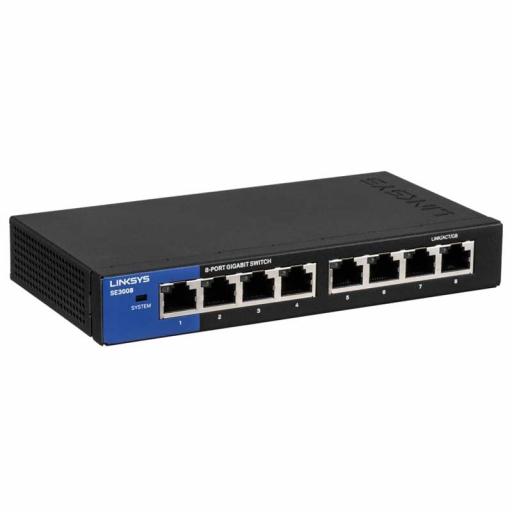 [LINKSYS_SE3008] Linksys SE3008 switch No administrado Gigabit Ethernet (10/100/1000) Negro