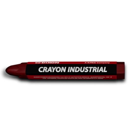 [DIXON_2000] Dixon Crayón de Cera Industrial  Dixon Rojo Caja con 10 Piezas