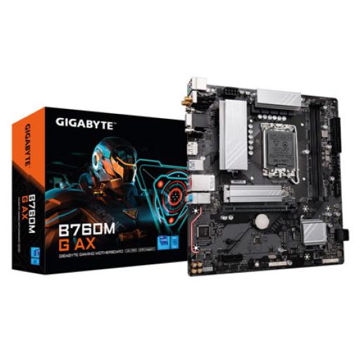 [GIGABYTE_B760M G AX] MOTHERBOARD GIGABYTE (B760M G AX) SOCKET 1700, 2*DDR5 8000MHZ, HDMI, DP, VGA, MICRO ATX, WIFI6/BT