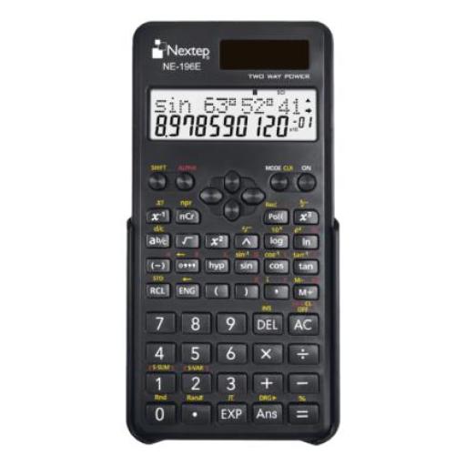 [NEXTEP_NE-196E] Nextep Calculadora Nextep Cientifica 10+2 Digitos Doble Linea 240 Funciones Solar/bateria