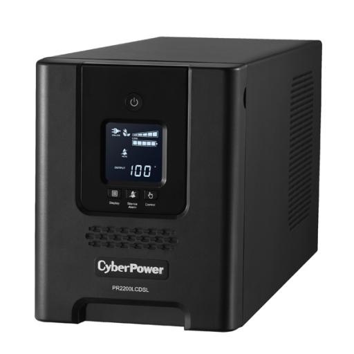 [CYBERPOWER_PR2200LCDSL] CyberPower UPS de 2070 VA/1980 W, Topología Línea Interactiva, Entrada 120 Vca NEMA 5-20P, Onda Senoidal Pura, Tipo Mini Torre, Con 7 Tomas NEMA 5-20R y 1 NEMA L5-20R