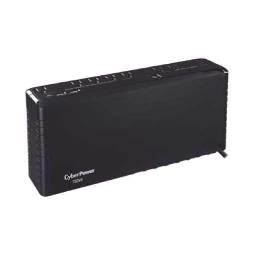 [CYBERPOWER_SL750U] CyberPower UPS de 750 VA/375 W, Topología Standby, Entrada 120 Vca NEMA 5-15P, de Escritorio, Con 8 Tomas NEMA 5-15R