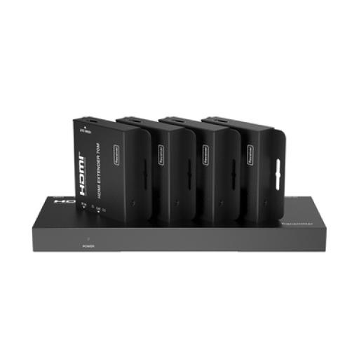 [EPCOM_EPC-SP914C70] Epcom Splitter HDMI 1x4 | Extensor HDMI | 4K@30Hz 40m | 1080p@60Hz 70m | Función PoC |  4:4:4 
