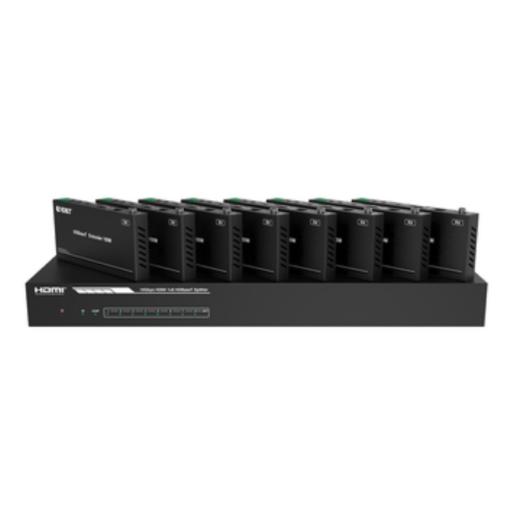 [EPCOM_EPP-SPB18H150] Epcom Splitter mas Extensor de Video | 1x8 | ProAV | HDBaseT™ | 120m en 4K@60Hz | 150m en 1080p@60Hz | Cat6/6a/7 | Gestión Avanzada EDID | Control IR y RS232 | PoC | Salida de Audio