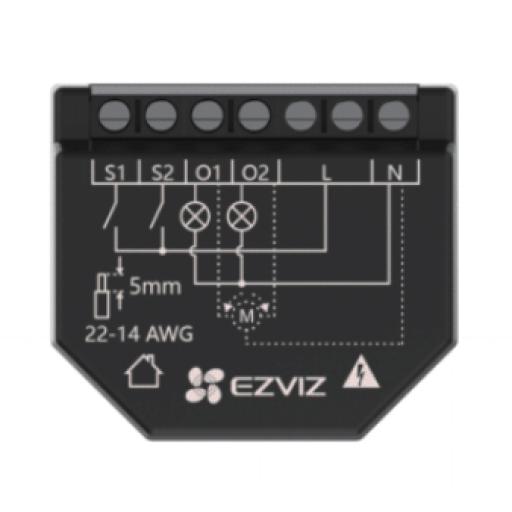 [EZVIZ_CST36] EZVIZ Relevador Wi-Fi  Inteligente / 2 Salidas Para 2 Apagadores / Ideal Para Control de Iluminación / Control Remoto / Horarios Personalizados / Registro de Consumo / 110-240VCA 