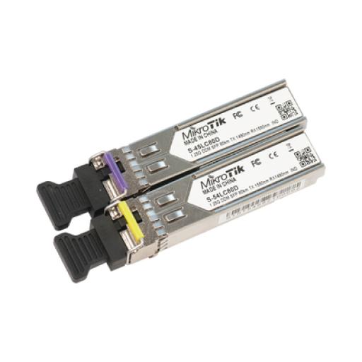 [MIKROTIK_S-4554LC80D] Mikrotik Par de modulos SFP, S-45LC80D and S-54LC80D (SM) (80km)