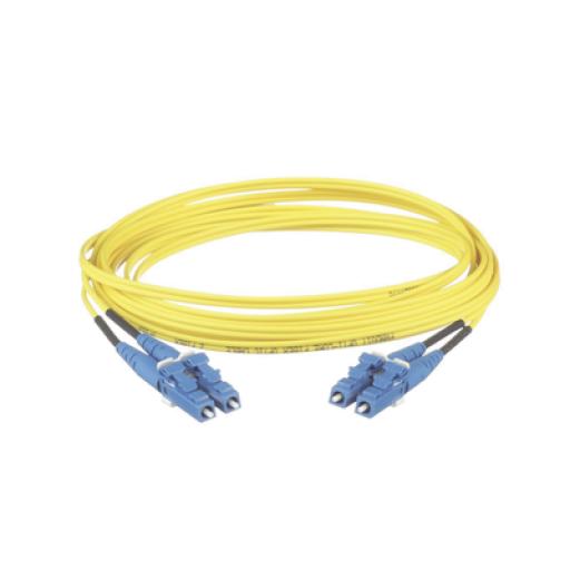 [PANDUIT_F92ELLNLNSNM003] Panduit Jumper de Fibra Optica Monomodo 9/125 OS2, LC-LC Duplex, LSZH, Color Amarillo, 1 Metro