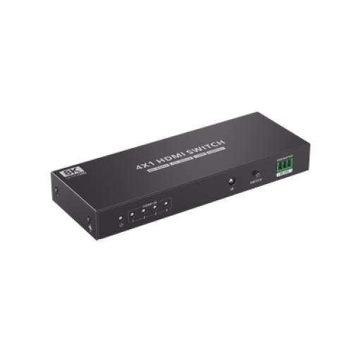 [EPCOM_TT401-8K] Epcom Switch Conmutador  HDMI 4X1 | 4 Entradas 1 Salida | Velocidad de trasmisión 48 Gbps | Resolución 8K | Salida de audio | HDCP 2.3
