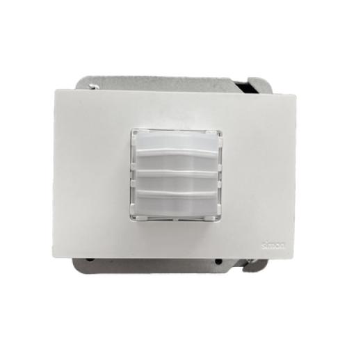 [IBERNEX_AS316S] IBERNEX Marco blanco con placa metalica para caja americana 