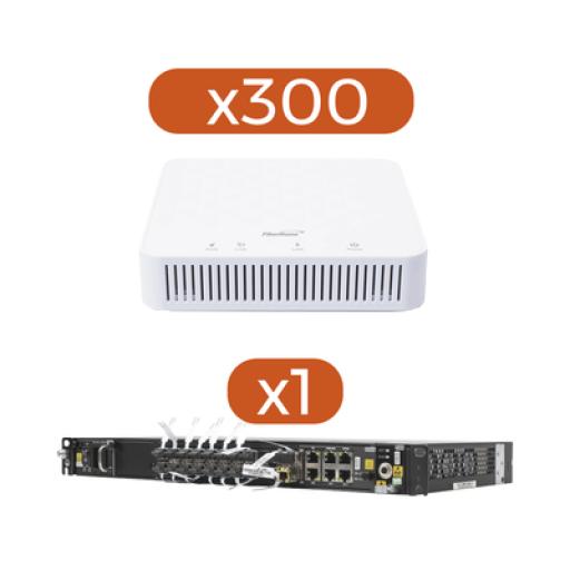 [FIBERHOME_AN1601AG-KIT] FiberHome Kit 300 ONTs AN5506-01AG GPON 1 Puerto GE + 1 OLT AN6001G16-AC (16 puertos GPON)
