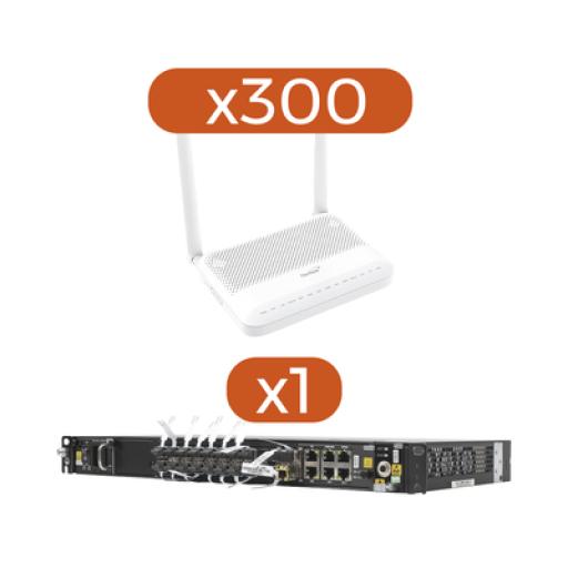 [FIBERHOME_AN1645D2-KIT] FiberHome Kit 300 ONTs HG6145D2 ONU GPON 4 GE + POTS + WIFI AC + 1 OLT AN6001G16-AC (16 puertos GPON)