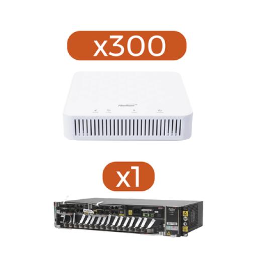 [FIBERHOME_AN0201AG-KIT] FiberHome Kit 300 ONTS AN5506-01AG ONU GPON 1 PTO GE + 1 OLT AN60002-AC