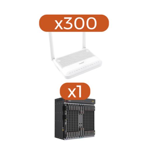 [FIBERHOME_AN1545D2-KIT] FiberHome Kit 300 ONT´s HG6145D2 ONU GPON 4 GE + POTS + WIFI AC CON SC/UPC + 1 OLT AN6000-15