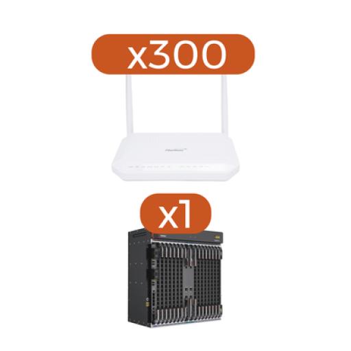 [FIBERHOME_AN1543D-KIT] FiberHome Kit 300 ONT´S HG6143D GPON 4 GE + POTS + WIFI AC + 1 OLT AN6000-15