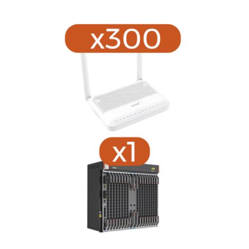 [FIBERHOME_AN1745D2-KIT] FiberHome Kit 300 ONT´s HG6145D2 ONU GPON 4 GE + POTS + WIFI AC CON SC/UPC + 1 OLT AN6000-17