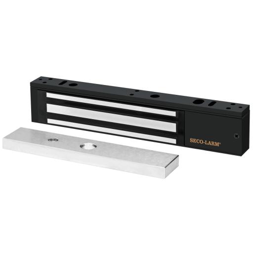 [SECO-LARM_E-941SB-600PQ] SECO-LARM CERRADURA ELECTROMAGNETICA DE 600LB EN COLOR  NEGRO CON SENSOR DE ADHERENCIA Y LED DE STATUS