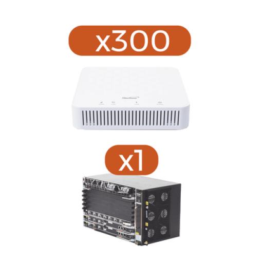 [FIBERHOME_AN0701AG-KIT] FiberHome Kit 300 ONT´s AN5506-01AG ONU GPON 1 PTO GE + 1 OLT AN6000-7