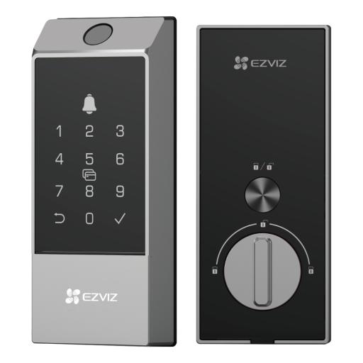 [EZVIZ_CS-DL04/PRO] EZVIZ Cerradura Inteligente / Apertura Remota / Huella / Tag / Llave Mecanica / Contraseña /  Modo de Privacidad / Alerta en caso de Forzado / Control Remoto desde la App
