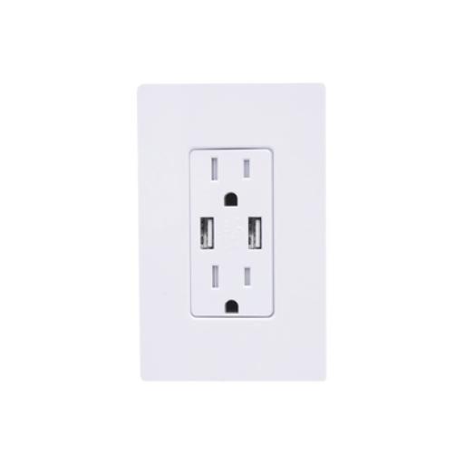 [LUTRON_CAR15UBTRWH] Lutron TOMACORRIENTE 15 AMP CONECTOR USB