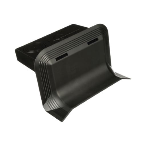 [PANDUIT_AFR4WTRBL] Panduit Accesorio de Conexión a Pared, Para Uso con Canaleta de Piso AFR4BCBL6, Material PVC Rígido, Color Negro 