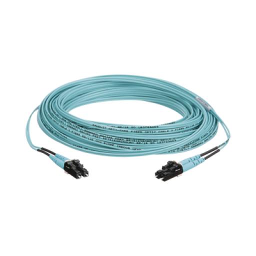[PANDUIT_FX2ERLNLNSNM020] Panduit Jumper de Fibra Optica Multimodo 50/125 OM3, LC-LC Duplex, OFNR (Riser), Color Aqua, 20 Metros