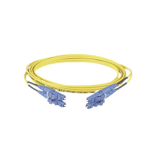 [PANDUIT_F92ERLNLNSNM030] Panduit Jumper de Fibra Optica Monomodo 9/125 OS2, LC-LC Duplex, OFNR (Riser), Color Amarillo, 30 Metros