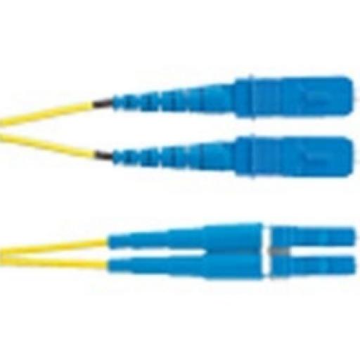 [PANDUIT_F92ERLNSNSNM010] Panduit Jumper de Fibra Optica Monomodo 9/125 OS2, LC-SC Duplex, OFNR (Riser), Color Amarillo, 10 Metros